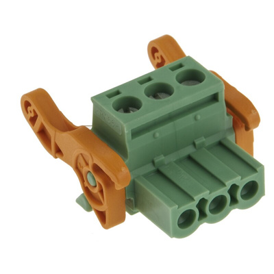 Phoenix Contact 5.08mm Pitch 3 Way Pluggable Terminal Block, Plug, Cable Mount, Screw Termination