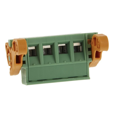 Phoenix Contact 5.08mm Pitch 4 Way Pluggable Terminal Block, Plug, Cable Mount, Screw Termination
