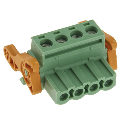 Phoenix Contact 5.08mm Pitch 4 Way Pluggable Terminal Block, Plug, Cable Mount, Screw Termination