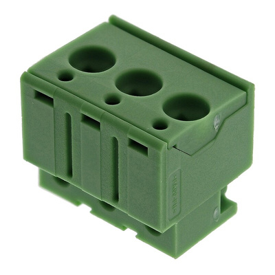 Phoenix Contact 5mm Pitch 3 Way Horizontal Pluggable Terminal Block, Plug, Cable Mount, Spring Cage Termination