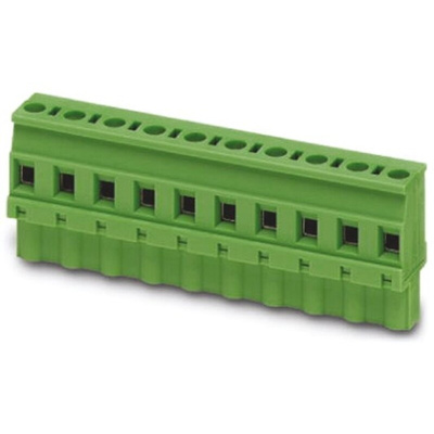 Phoenix Contact 7.5mm Pitch 2 Way Right Angle Pluggable Terminal Block, Plug, Cable Mount, Screw Termination