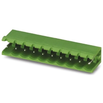 Phoenix Contact 5.08mm Pitch 9 Way Right Angle Pluggable Terminal Block, Header, Solder Termination