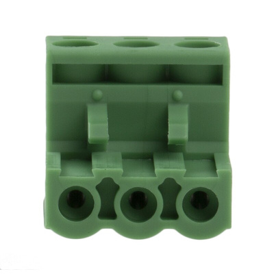 Phoenix Contact 5.08mm Pitch 3 Way Pluggable Terminal Block, Plug, Plug-In, Screw Termination