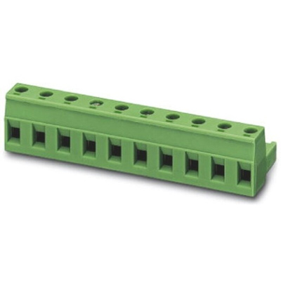 Phoenix Contact 7.62mm Pitch 6 Way Pluggable Terminal Block, Plug, Cable Mount, Screw Termination