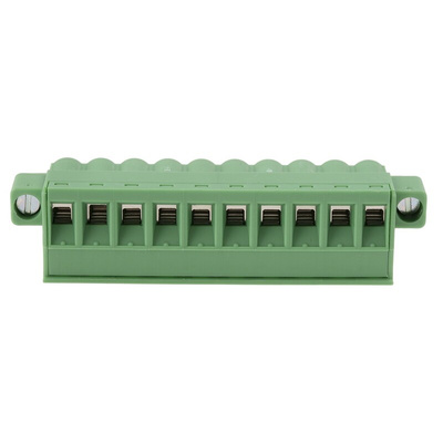 Phoenix Contact 5.08mm Pitch 10 Way Pluggable Terminal Block, Plug, Plug-In, Screw Termination