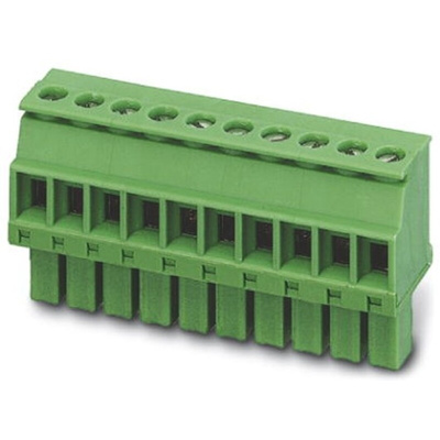 Phoenix Contact 3.81mm Pitch 2 Way Pluggable Terminal Block, Plug, Cable Mount, Screw Termination
