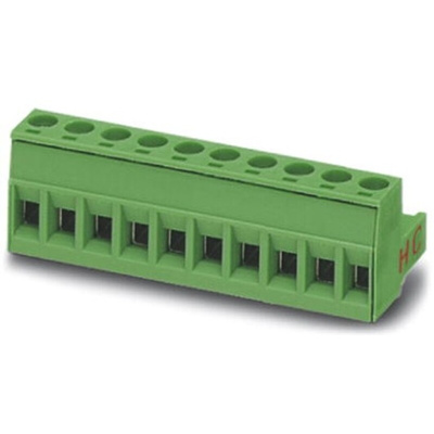 Phoenix Contact 5mm Pitch 5 Way Pluggable Terminal Block, Plug, Through Hole, Screw Termination