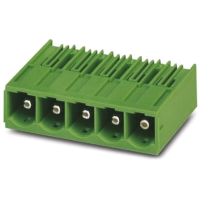 Phoenix Contact 10.16mm Pitch 2 Way Pluggable Terminal Block, Header, Solder Termination