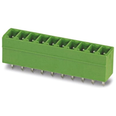 Phoenix Contact 3.5mm Pitch 10 Way Pluggable Terminal Block, Header, Through Hole, Solder Termination
