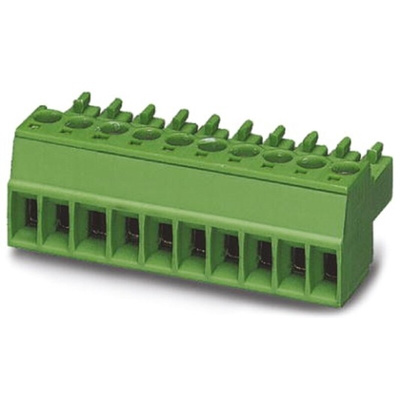 Phoenix Contact 3.81mm Pitch 12 Way Pluggable Terminal Block, Plug, Cable Mount, Screw Termination