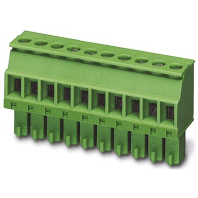 Phoenix Contact 3.81mm Pitch 3 Way Pluggable Terminal Block, Plug, Cable Mount, Screw Termination