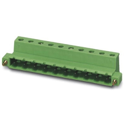 Phoenix Contact 7.62mm Pitch 4 Way Pluggable Terminal Block, Inverted Plug, Cable Mount, Screw Termination