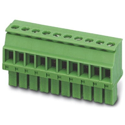 Phoenix Contact 3.5mm Pitch 6 Way Pluggable Terminal Block, Plug, Cable Mount, Screw Termination