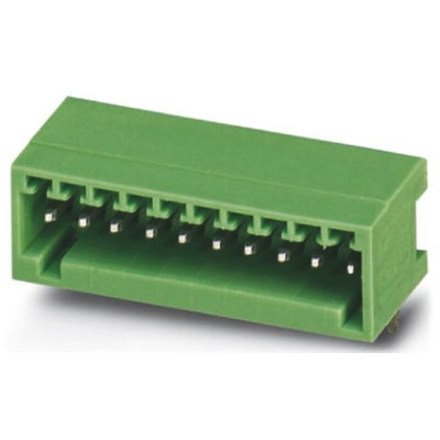 Phoenix Contact 2.5mm Pitch 10 Way Right Angle Pluggable Terminal Block, Header, Through Hole, Solder Termination