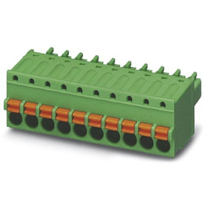 Phoenix Contact 3.5mm Pitch 12 Way Pluggable Terminal Block, Plug, Cable Mount, Spring Cage Termination