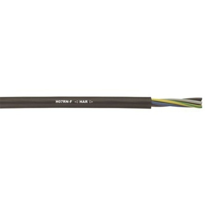 Lapp 3 Core 1.5 mm² Mains Power Cable, Black Rubber Sheath 100m, 18 A 450/750 V, H07RN-F