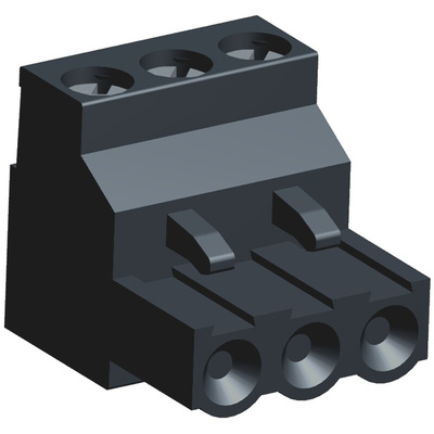 TE Connectivity 5.08mm Pitch 3 Way Pluggable Terminal Block, Plug, Cable Mount, Screw Termination