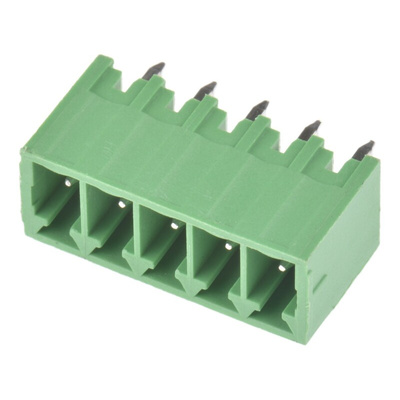 Wurth Elektronik 3.5mm Pitch 5 Way Pluggable Terminal Block, Header, Through Hole, Solder Termination
