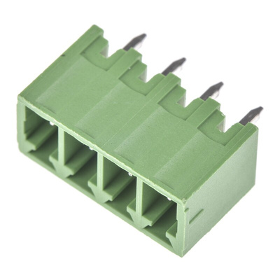 Wurth Elektronik 3.81mm Pitch 4 Way Pluggable Terminal Block, Header, Through Hole, Solder Termination