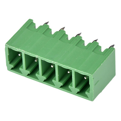 Wurth Elektronik 3.81mm Pitch 5 Way Pluggable Terminal Block, Header, Through Hole, Solder Termination