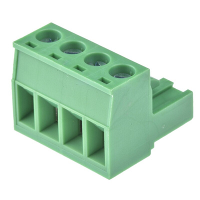 Wurth Elektronik 5mm Pitch 4 Way Pluggable Terminal Block, Plug, Cable Mount, Screw Termination
