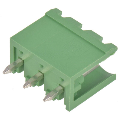Wurth Elektronik 5.08mm Pitch 3 Way Pluggable Terminal Block, Header, Through Hole, Solder Termination