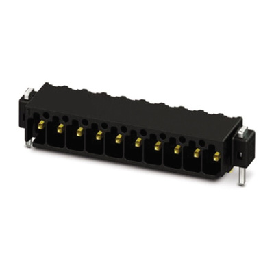 Phoenix Contact 2.54mm Pitch 3 Way Right Angle Pluggable Terminal Block, Header, Through Hole, Solder Termination