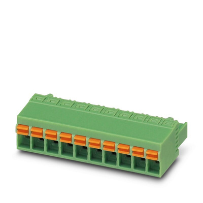 Phoenix Contact 5.08mm Pitch 4 Way Pluggable Terminal Block, Plug, PCB Mount, Spring Cage Termination