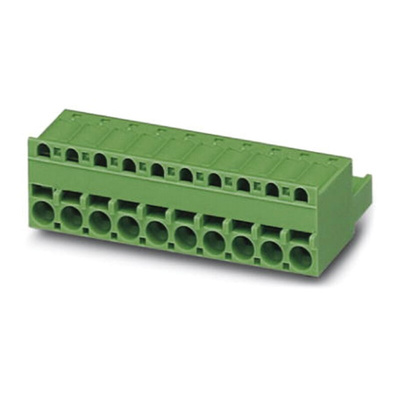 Phoenix Contact 5.08mm Pitch 16 Way Pluggable Terminal Block, Plug, Spring Cage Termination