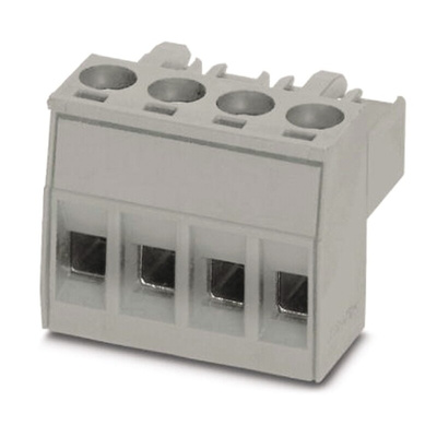 Phoenix Contact 5mm Pitch 4 Way Pluggable Terminal Block, Plug, Screw Termination