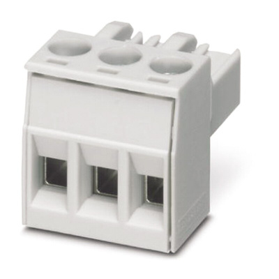 Phoenix Contact 5mm Pitch 3 Way Pluggable Terminal Block, Plug, Screw Termination