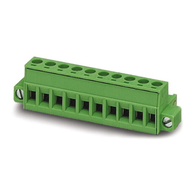 Phoenix Contact 5mm Pitch 3 Way Pluggable Terminal Block, Plug, Screw Termination