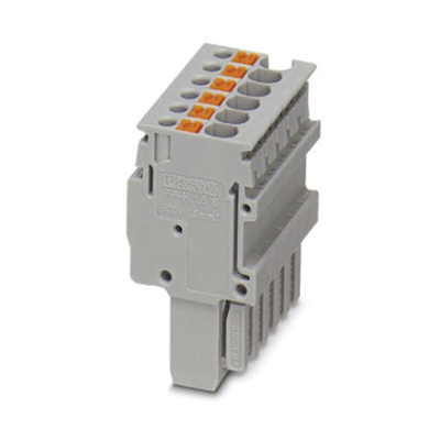 Phoenix Contact Pluggable Terminal Block, Plug, Push In Termination