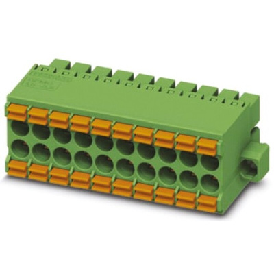 Phoenix Contact 3.5mm Pitch 4 Way Pluggable Terminal Block, Plug, Cable Mount, Spring Cage Termination