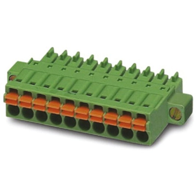 Phoenix Contact 3.81mm Pitch 7 Way Pluggable Terminal Block, Plug, Cable Mount, Spring Cage Termination