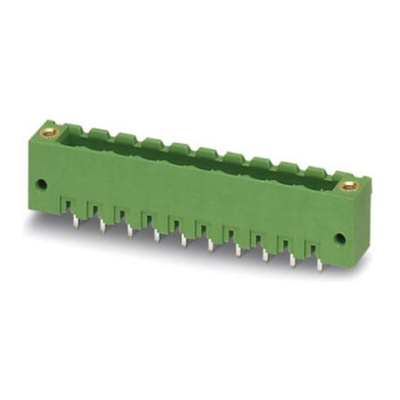 Phoenix Contact 3.5mm Pitch 12 Way Right Angle Pluggable Terminal Block, Header, Through Hole, Solder Termination