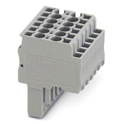 Phoenix Contact 10 Way Pluggable Terminal Block, Plug, Spring Cage Termination