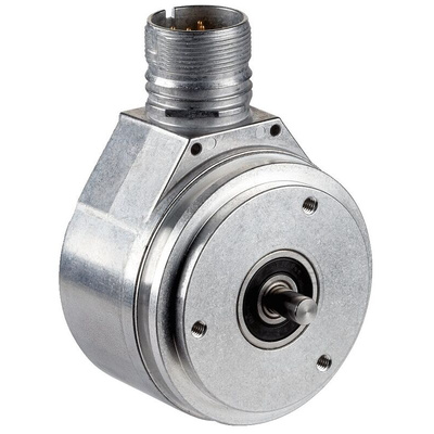 Sick AFM Series Inductive Angle Encoder, 4096Pulses ppr, Gray, SSI Signal, Solid shaft Type, 6mm Shaft