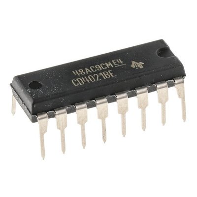 Texas Instruments CD4021BE 8-stage Through Hole Shift Register, 16-Pin PDIP