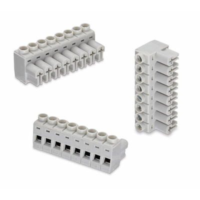 Wurth Elektronik 5mm Pitch 4 Way Pluggable Terminal Block, Plug, Plug-In, Screw Termination