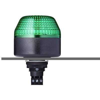 AUER Signal IBL Green LED Beacon, 24 V ac/dc, , Multiple Effect, Panel Mount