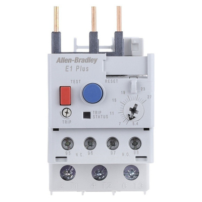 Allen Bradley Electronic Overload Relay - 1NO/1NC, 5.4 → 27 A F.L.C, 27 A Contact Rating, 150 mW, 690 V ac, 3P