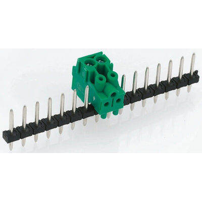 Phoenix Contact 5.0mm Pitch 15 Way Pluggable Terminal Block, Pin Header, Through Hole, Solder Termination