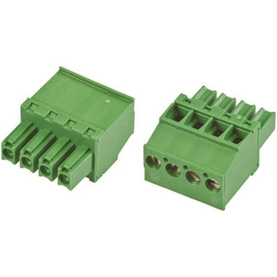 TE Connectivity 3.81mm Pitch 8 Way Pluggable Terminal Block, Plug, Cable Mount, Screw Down Termination