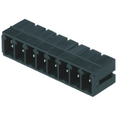 Weidmuller 3.81mm Pitch 3 Way Right Angle Pluggable Terminal Block, Header, Through Hole, Solder Termination