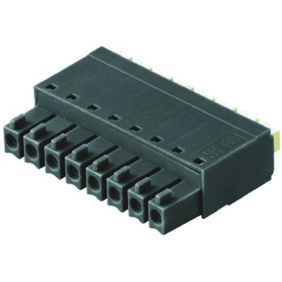 Weidmuller 3.81mm Pitch 2 Way Pluggable Terminal Block, Plug, Through Hole, Screw Termination