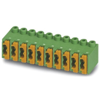 Phoenix Contact 3.5mm Pitch 8 Way Right Angle Pluggable Terminal Block, Plug, Cable Mount, Spring Cage Termination