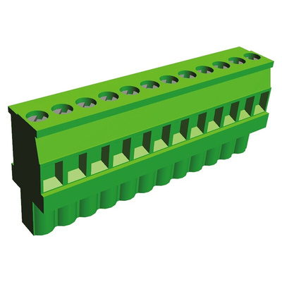 TE Connectivity 5.08mm Pitch 12 Way Pluggable Terminal Block, Plug, Panel Mount, Solder Termination