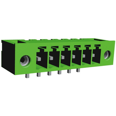 TE Connectivity 3.5mm Pitch 6 Way Pluggable Terminal Block, Header, Through Hole, Solder Termination