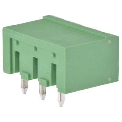 Wurth Elektronik 5.0mm Pitch 3 Way Right Angle Pluggable Terminal Block, Header, Through Hole, Solder Termination